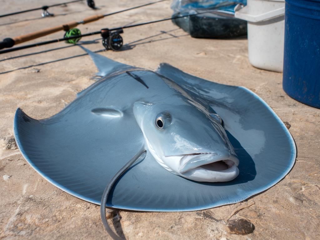 Practical guide to landing a hard-fighting rayspecimen on light shore tackle