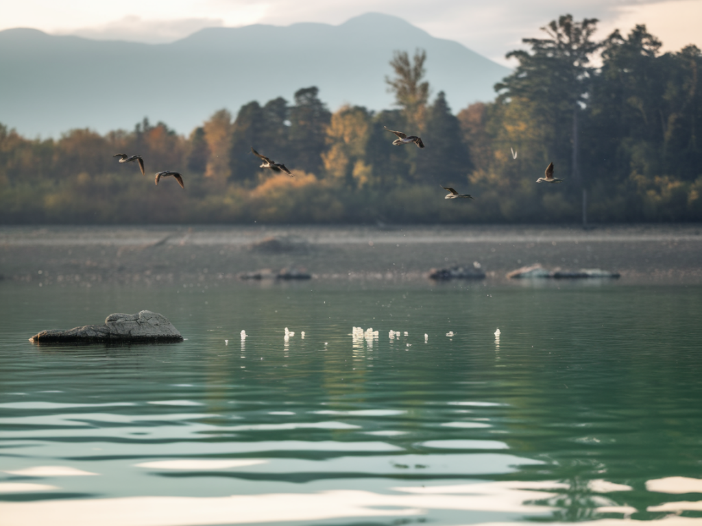How to identify subtle bird and foam cues from shore to locate feeding lanes for late-summer bass