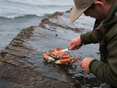 Exact peeler crab timing and bait prep to trigger double-figure rays on slippery tidal ledges