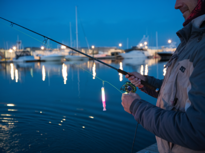 Exact glow-stick placement and lure profiles that consistently trigger estuary bass under marina lights