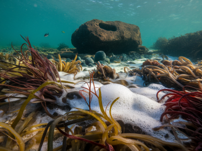 What the colours of weed and foam tell you about where pollack will feed