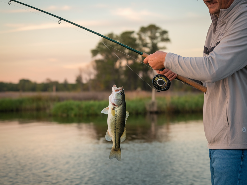 Using soft plastics on light rods for late-summer bass in estuary mouths