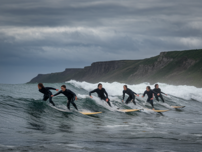 How to spot the exact cliff edge exit lines at low tide to avoid getting cut off on wales ledges